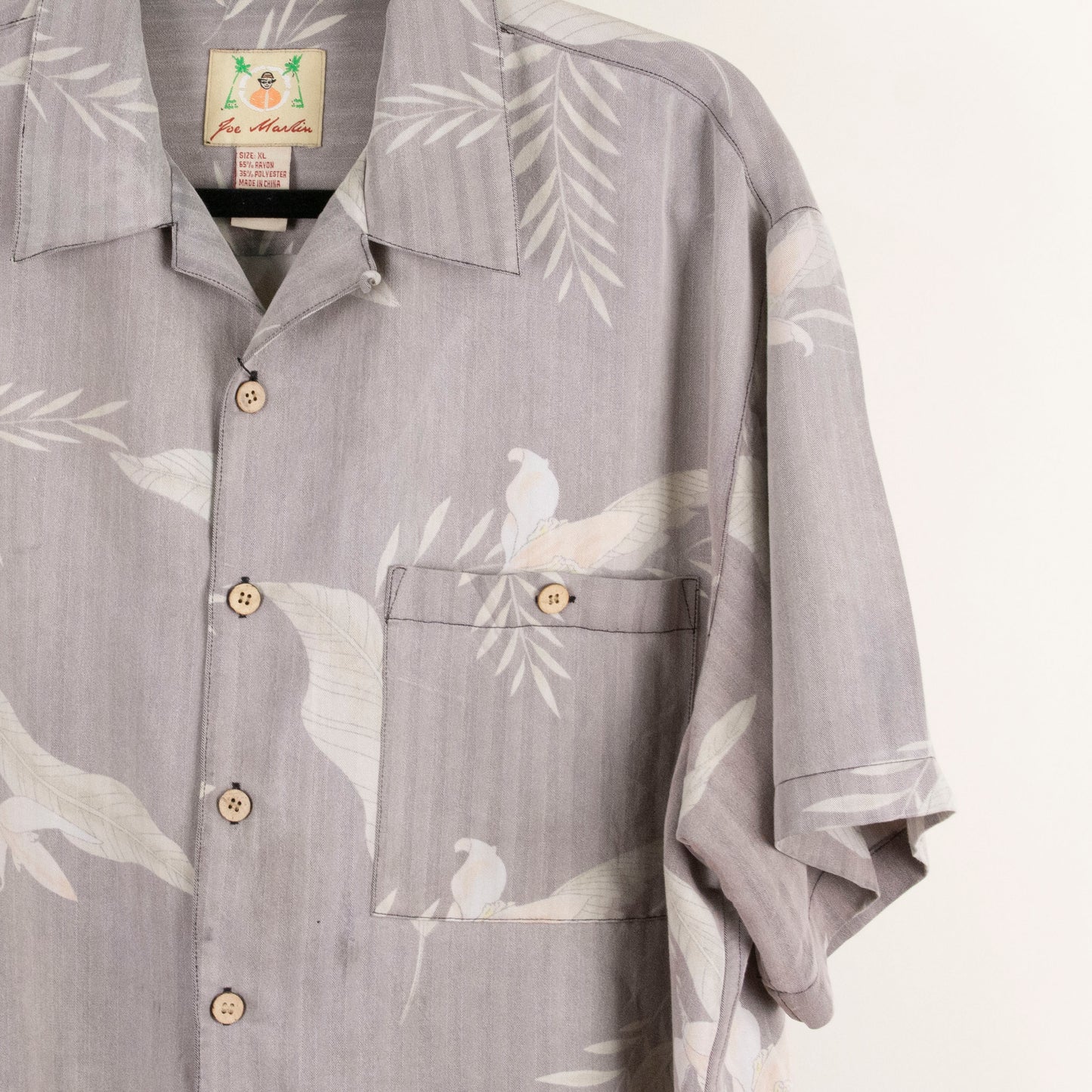 Camisa hawaiana gris (XL) Joe Marlin