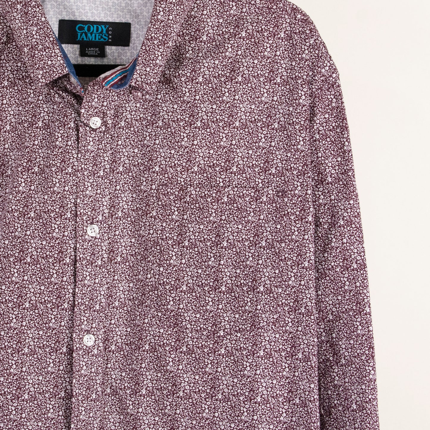 Camisa estampada cafe (L) Cody James