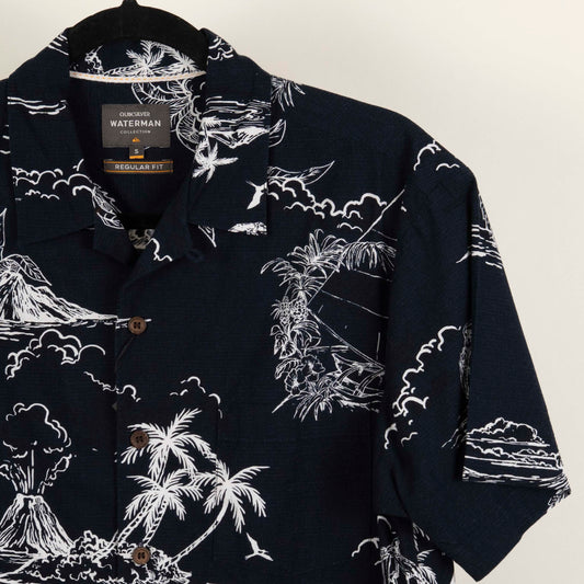 Camisa Hawaiana Azul (S) Quicksilver