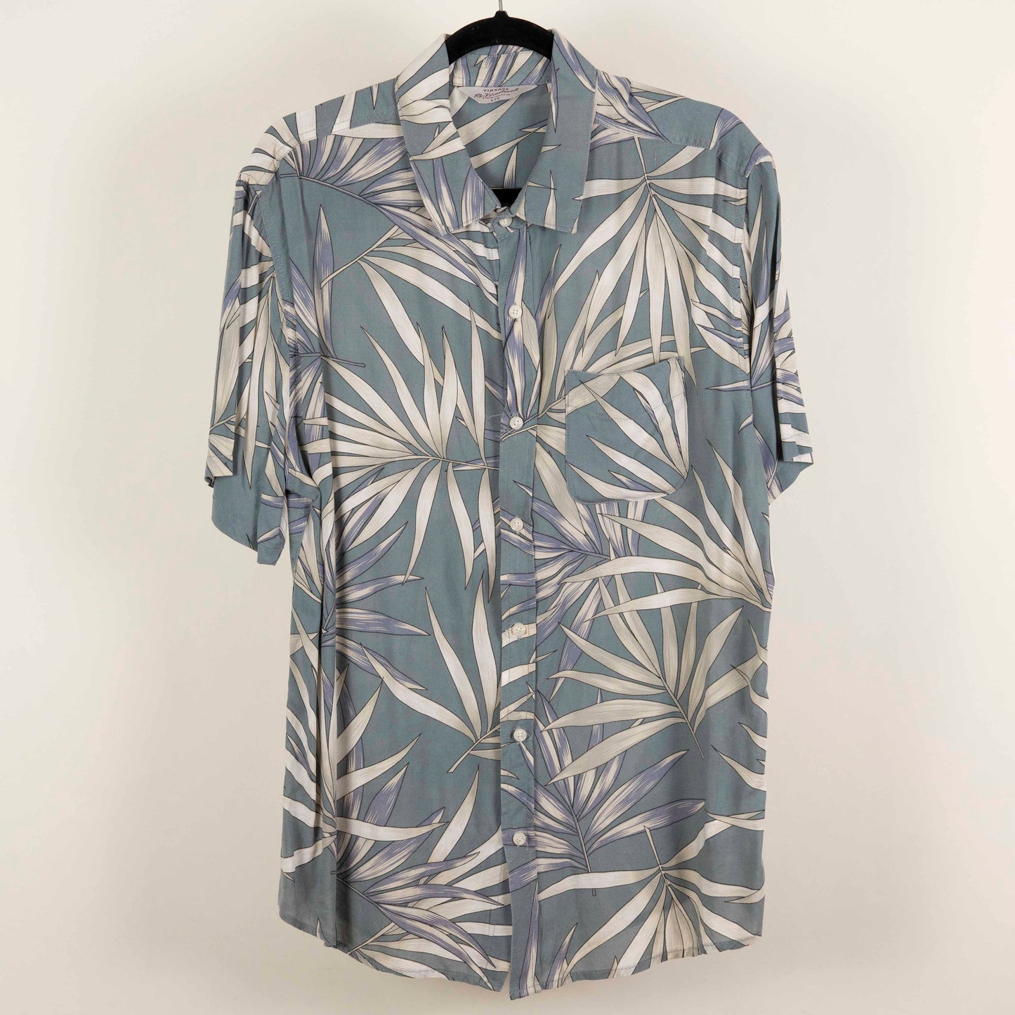 Camisa Estampada Azul (L) Vintage Remastered