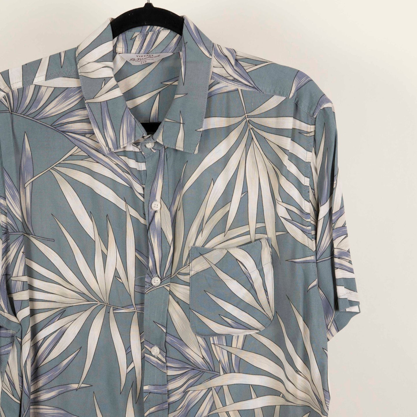 Camisa Estampada Azul (L) Vintage Remastered