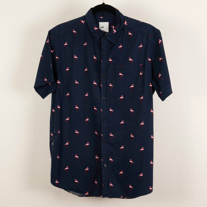 Camisa Estampada Azul (M) Yd