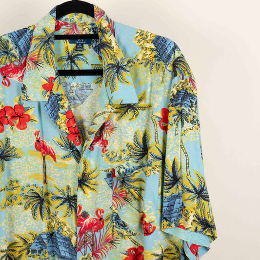 Camisa Hawaiana Verde (2XL) George