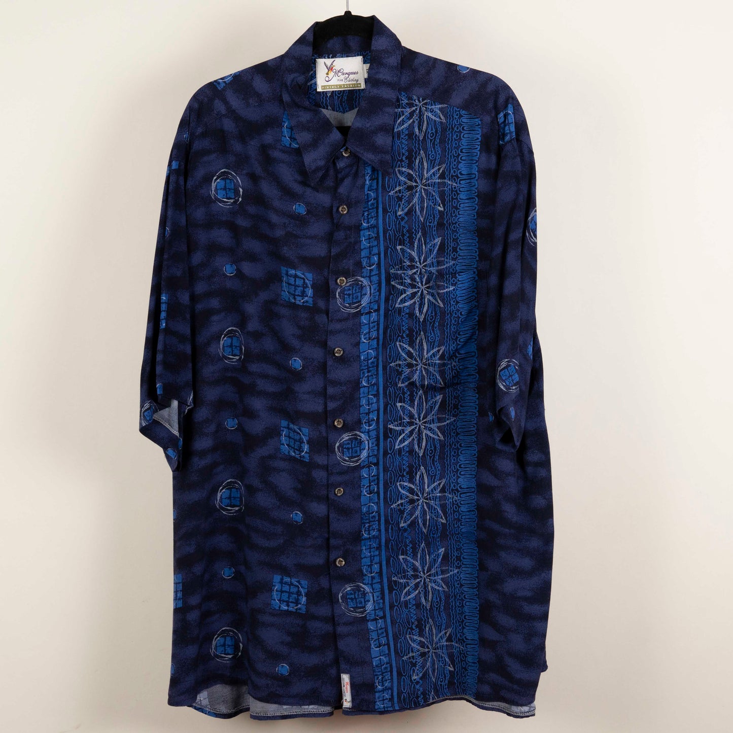 Camisa Estampada Azul (XL) Margues