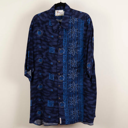 Camisa Estampada Azul (XL) Margues