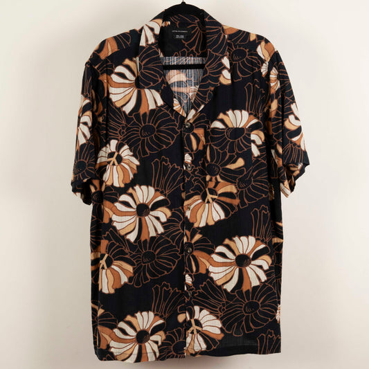 Camisa Hawaiana Negro (2XL) Cotton on garments