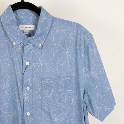 Camisa Estampada Azul (M) Free Asembly