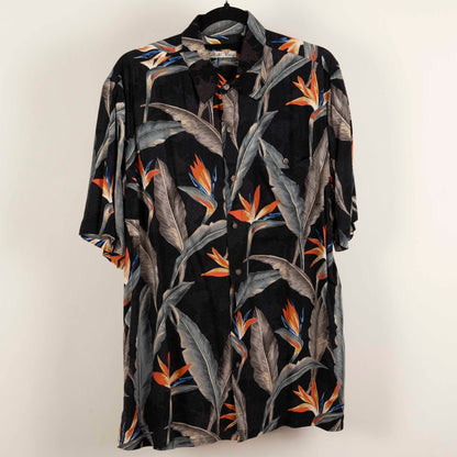 Camisa Hawaiana Negro (M) Batik Bay