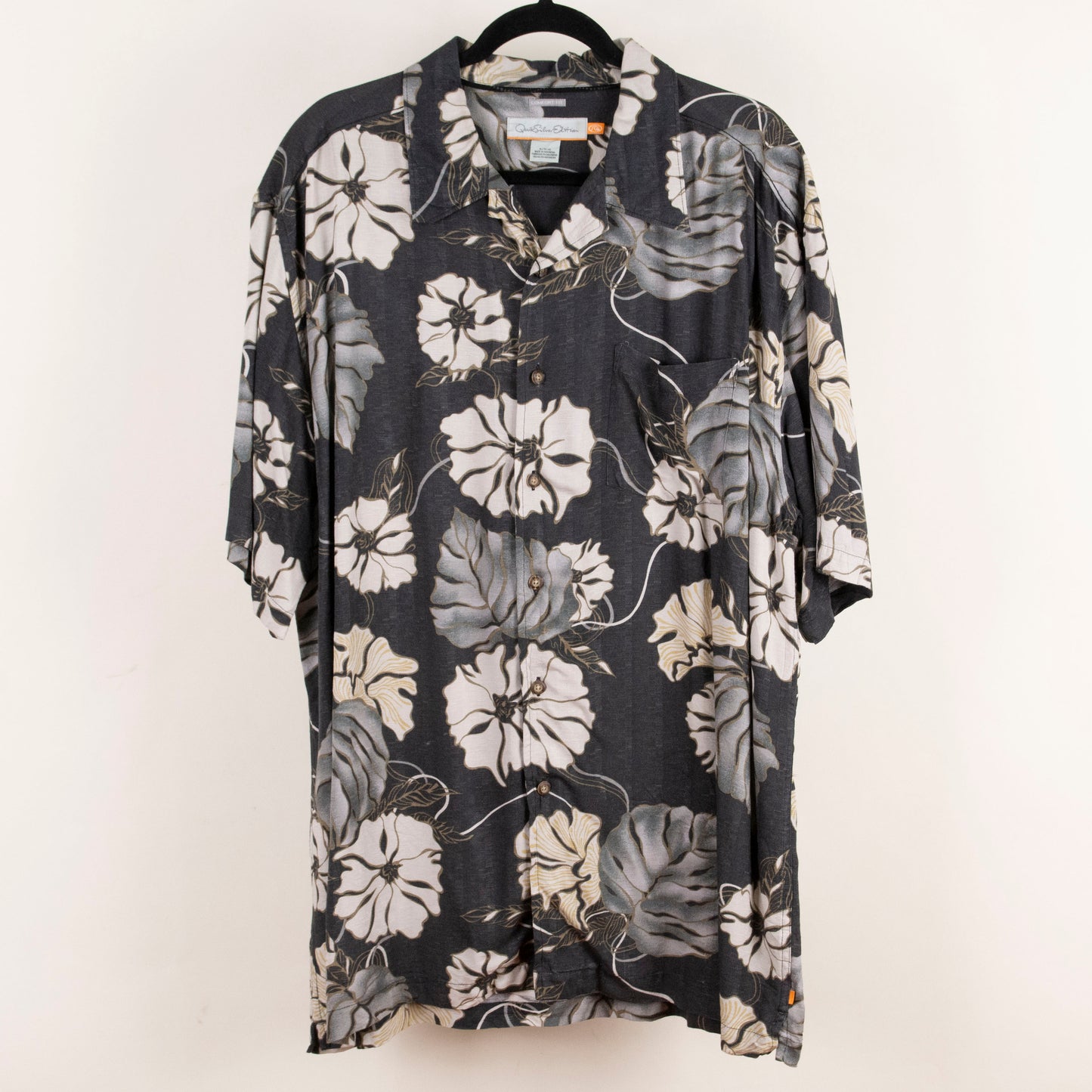 Camisa hawaiana negro (XL) Quik Silver Edition