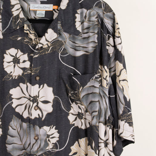 Camisa hawaiana negro (XL) Quik Silver Edition
