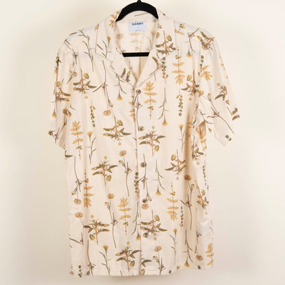 Camisa Estampada Beige (S) Old Navy