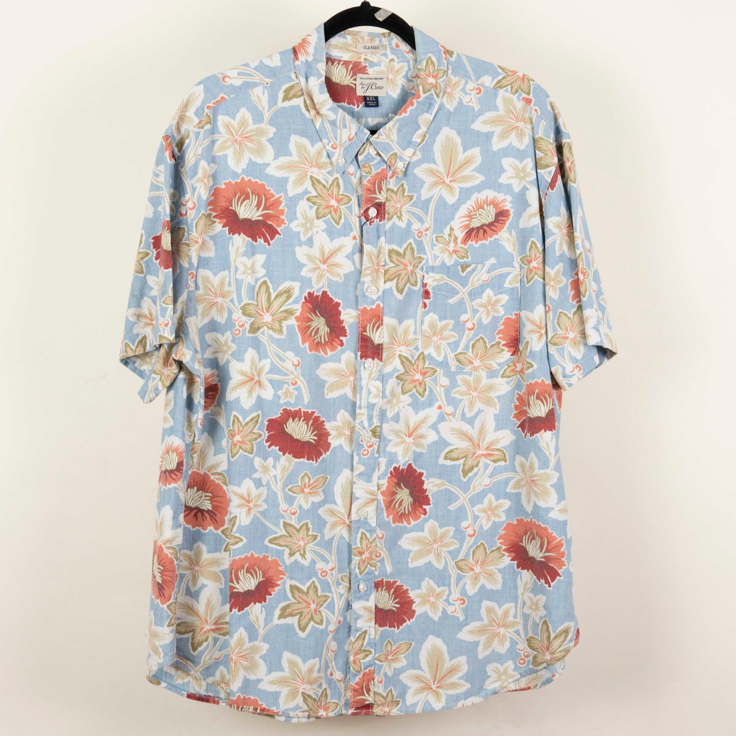 Camisa Estampada Azul (2XL) J.Crew
