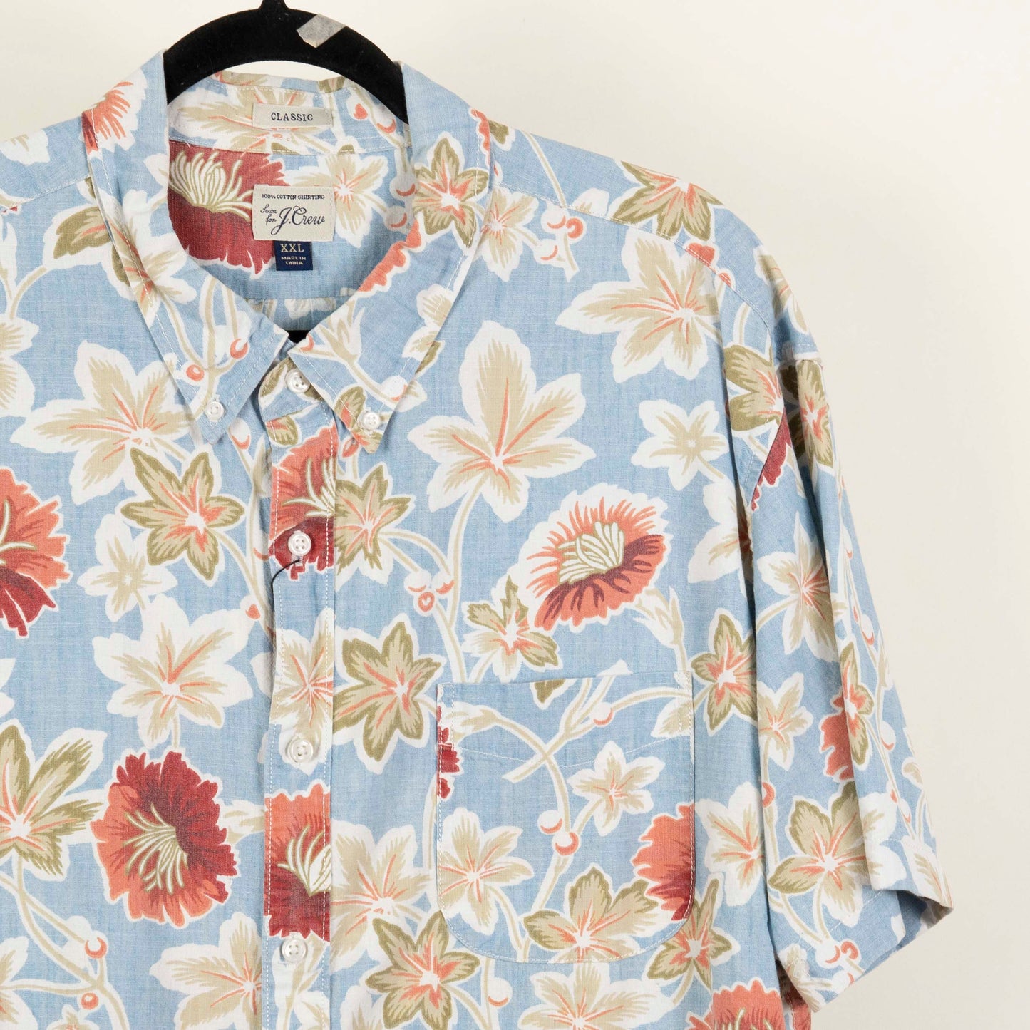Camisa Estampada Azul (2XL) J.Crew