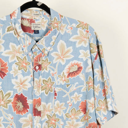 Camisa Estampada Azul (2XL) J.Crew