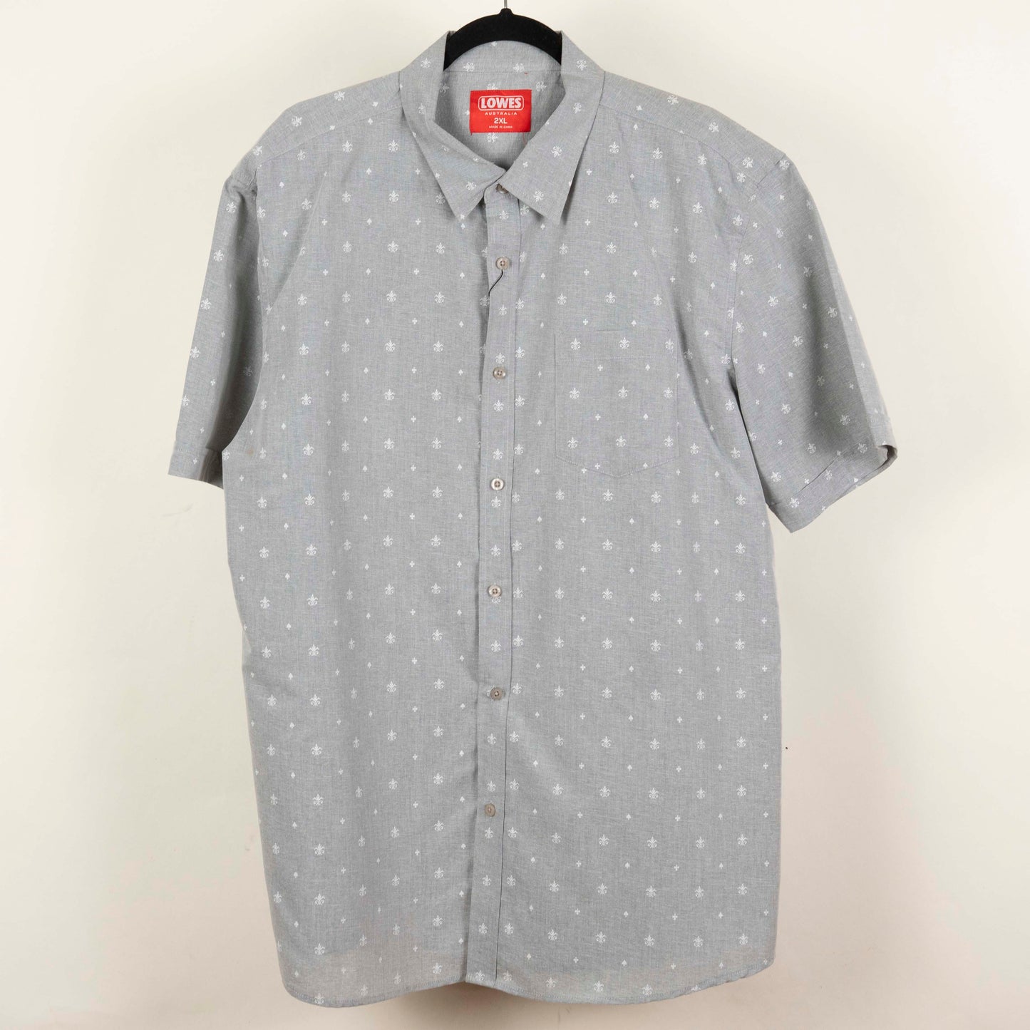 Camisa Estampada Gris (2XL) Lowes