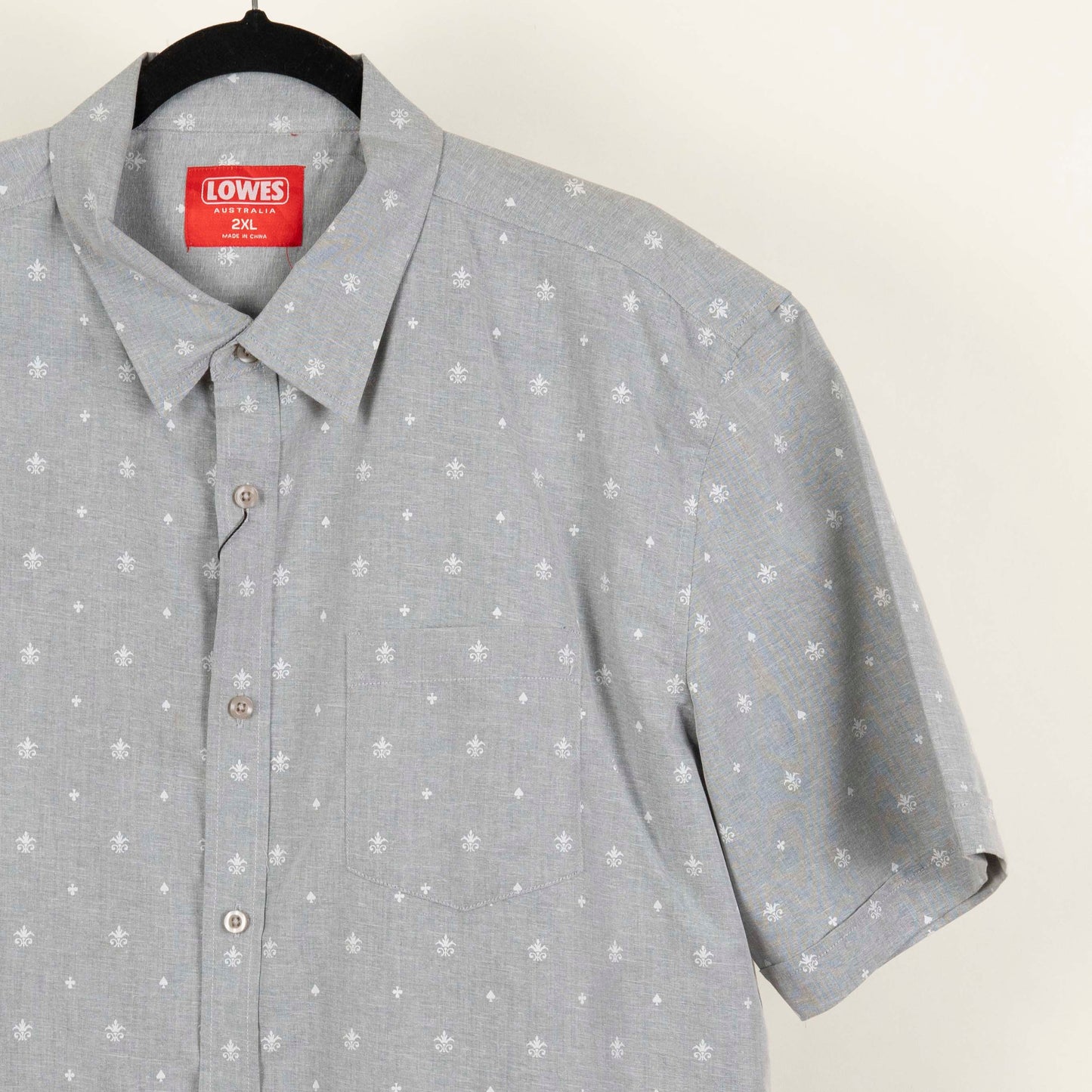 Camisa Estampada Gris (2XL) Lowes