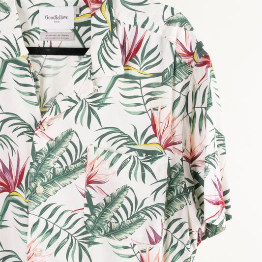 Camisa hawaiana blanco (L) Goodfellow