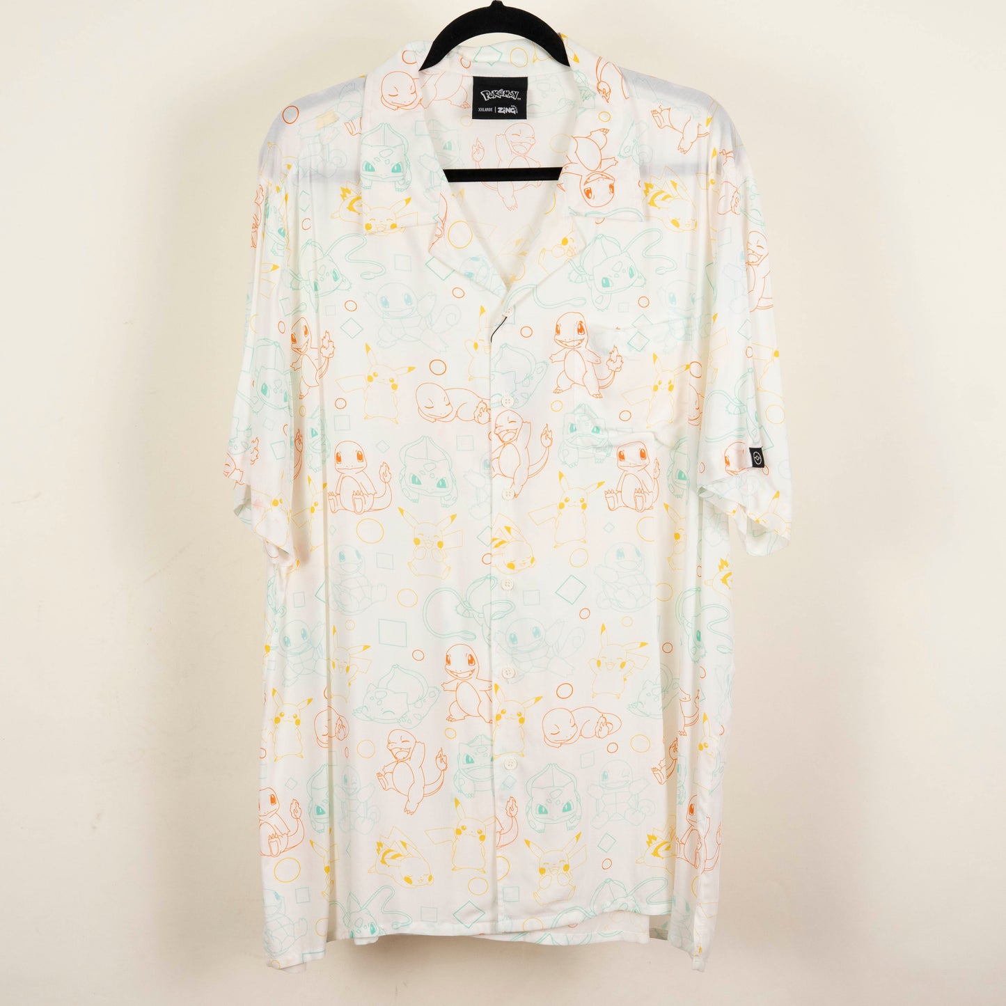 Camisa Estampada Blanco (2XL) Pokemon