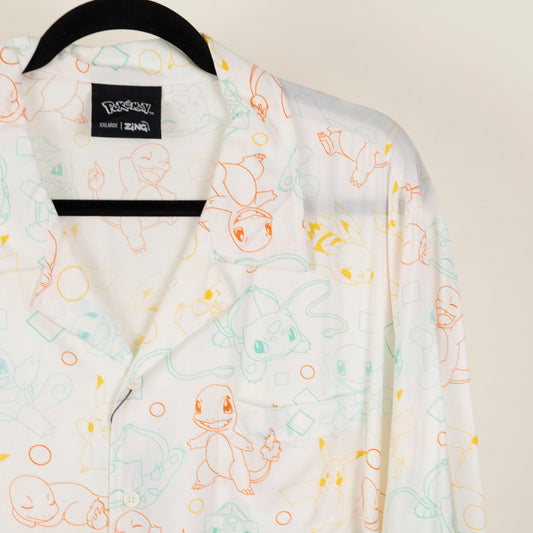 Camisa Estampada Blanco (2XL) Pokemon