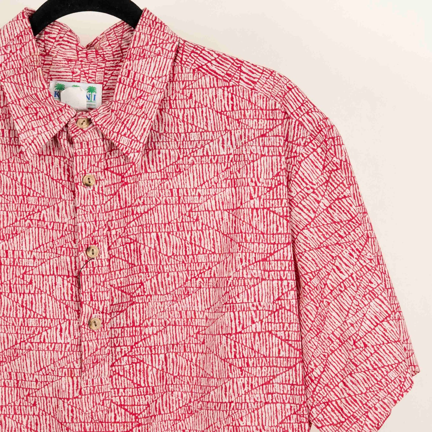 Camisa Hawaiana Rojo (XL) Kalani