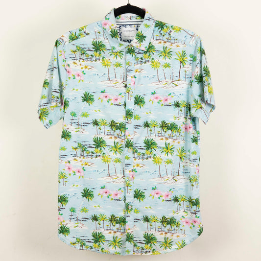 Camisa Estampada Azul (S) Denim & Flower