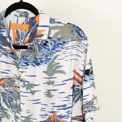 Camisa Hawaiana Blanco (L) Newport