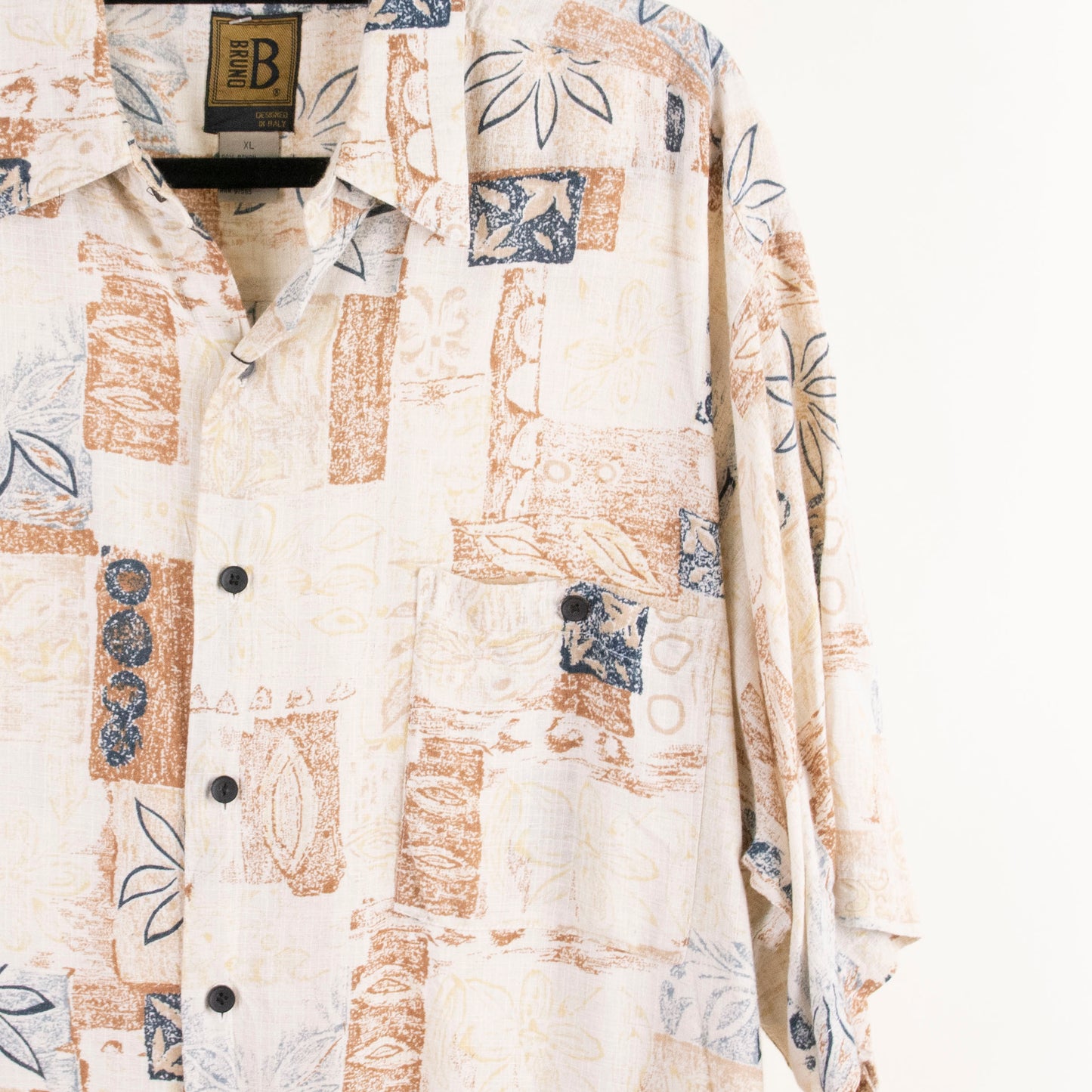 Camisa estampada beige (XL) Bruno