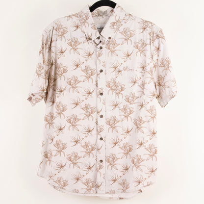 Camisa estampada beige (L) Goodfellow