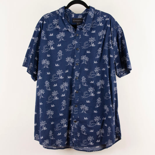 Camisa hawaiana azul marino (3XL) No boundaries