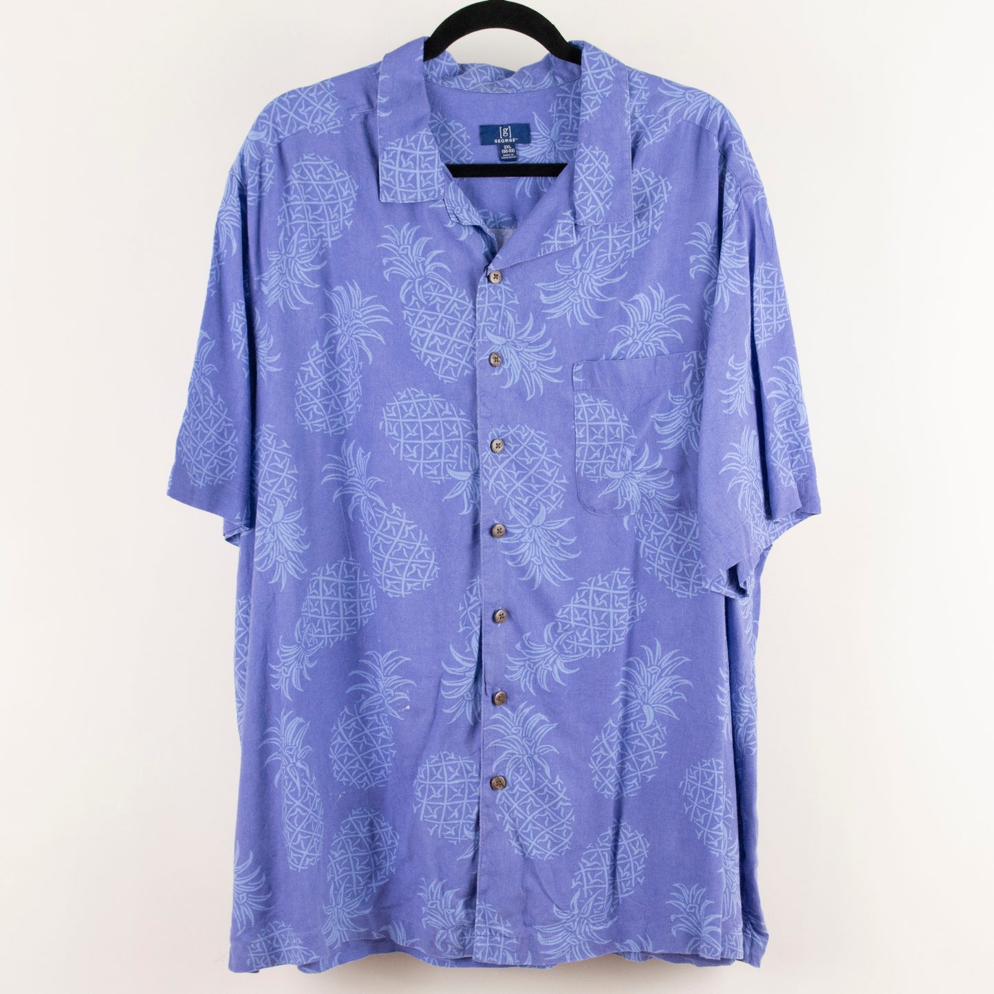 Camisa estampada azul (2XL) George