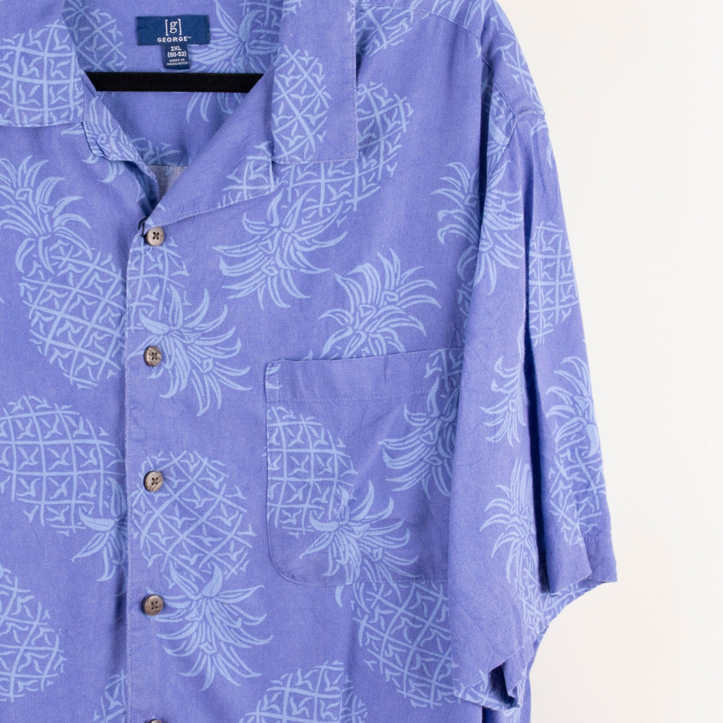 Camisa estampada azul (2XL) George