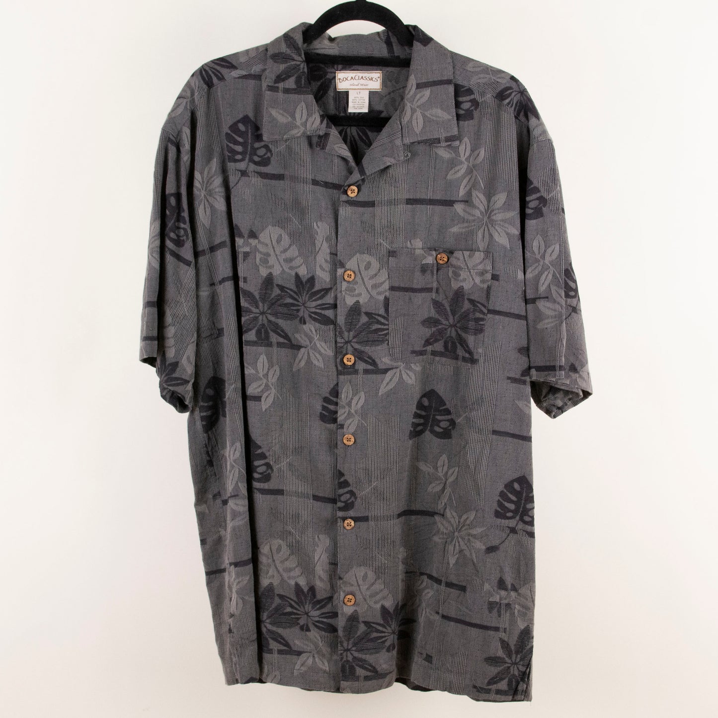 Camisa estampada gris (L) Bocaclassics