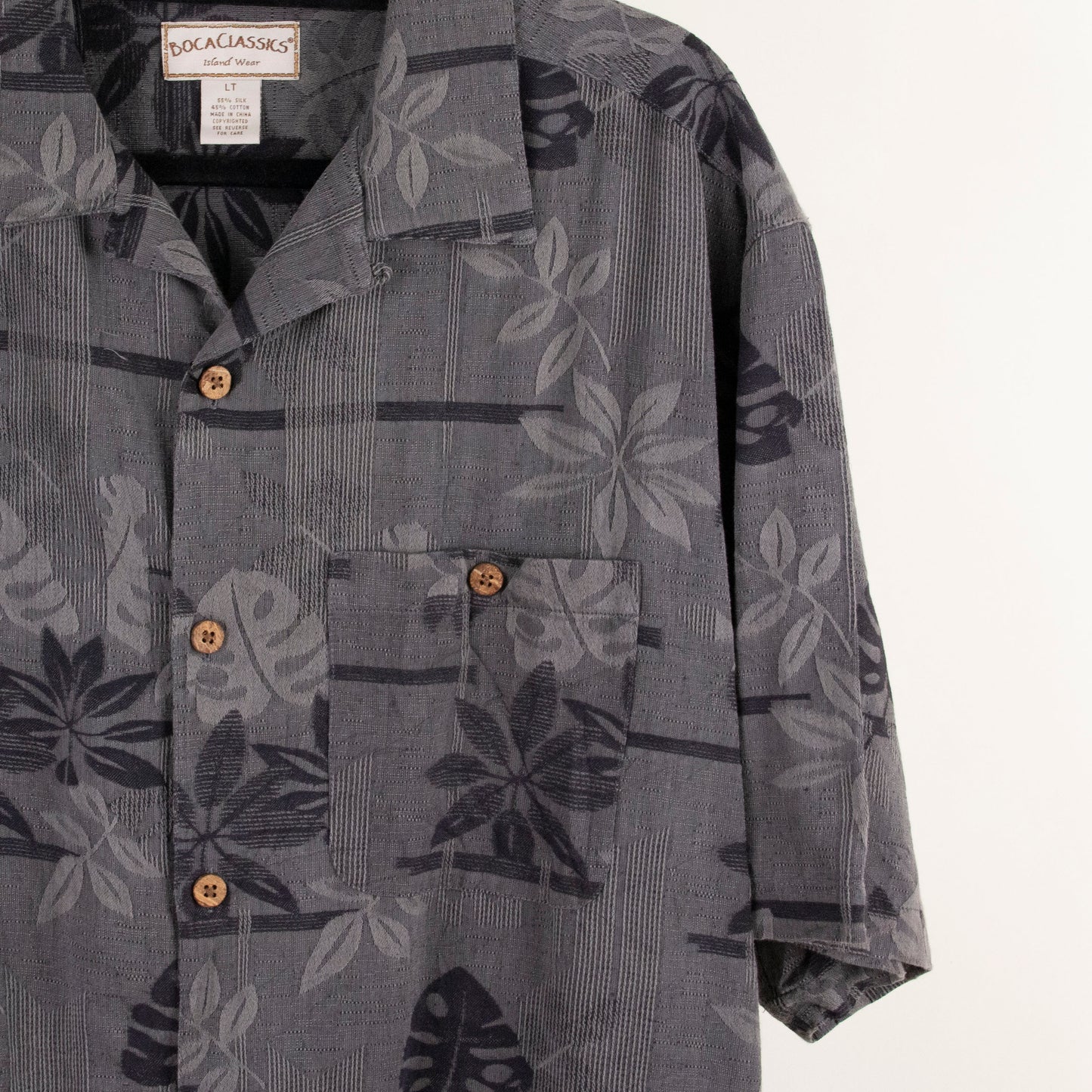Camisa estampada gris (L) Bocaclassics