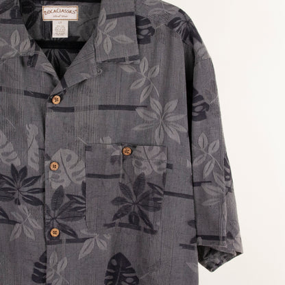 Camisa estampada gris (L) Bocaclassics