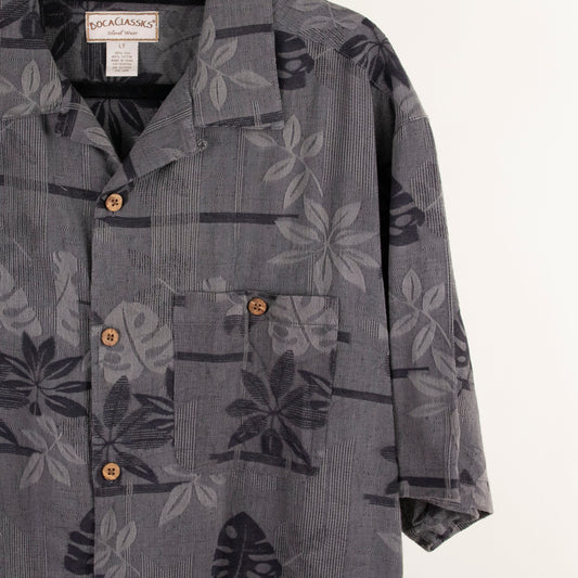 Camisa estampada gris (L) Bocaclassics