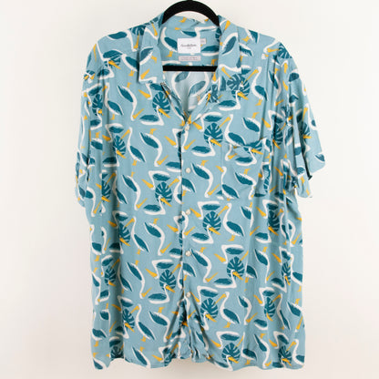 Camisa estampada azul (2XL) Goodfellow