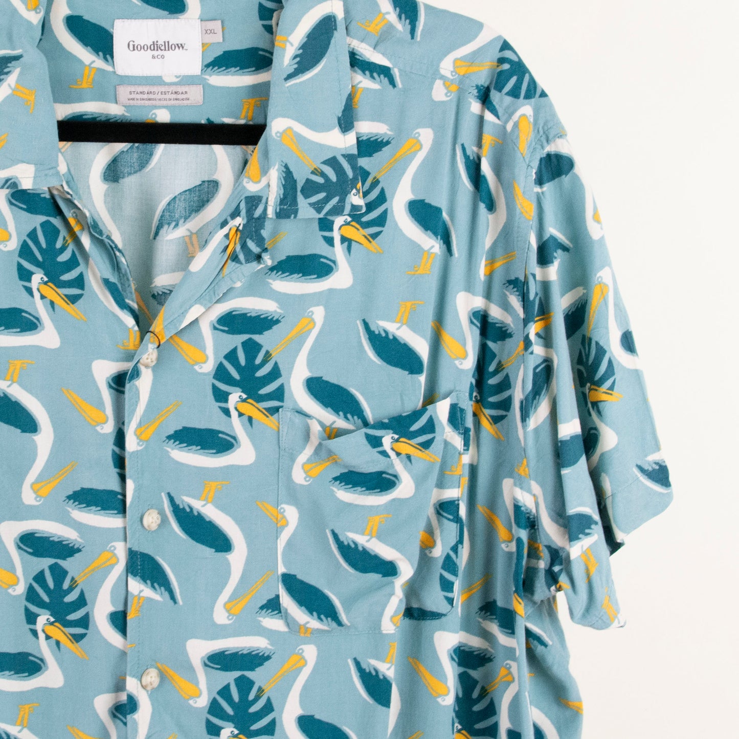 Camisa estampada azul (2XL) Goodfellow