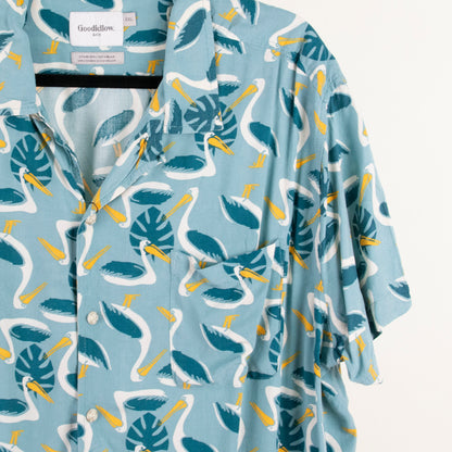 Camisa estampada azul (2XL) Goodfellow