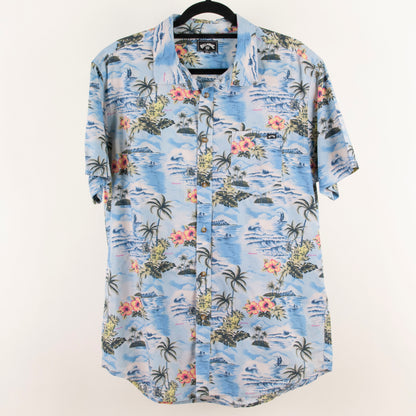 Camisa hawaiana azul (L) Billabong