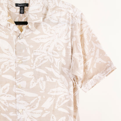 Camisa hawaiana beige (S) Van Heusen