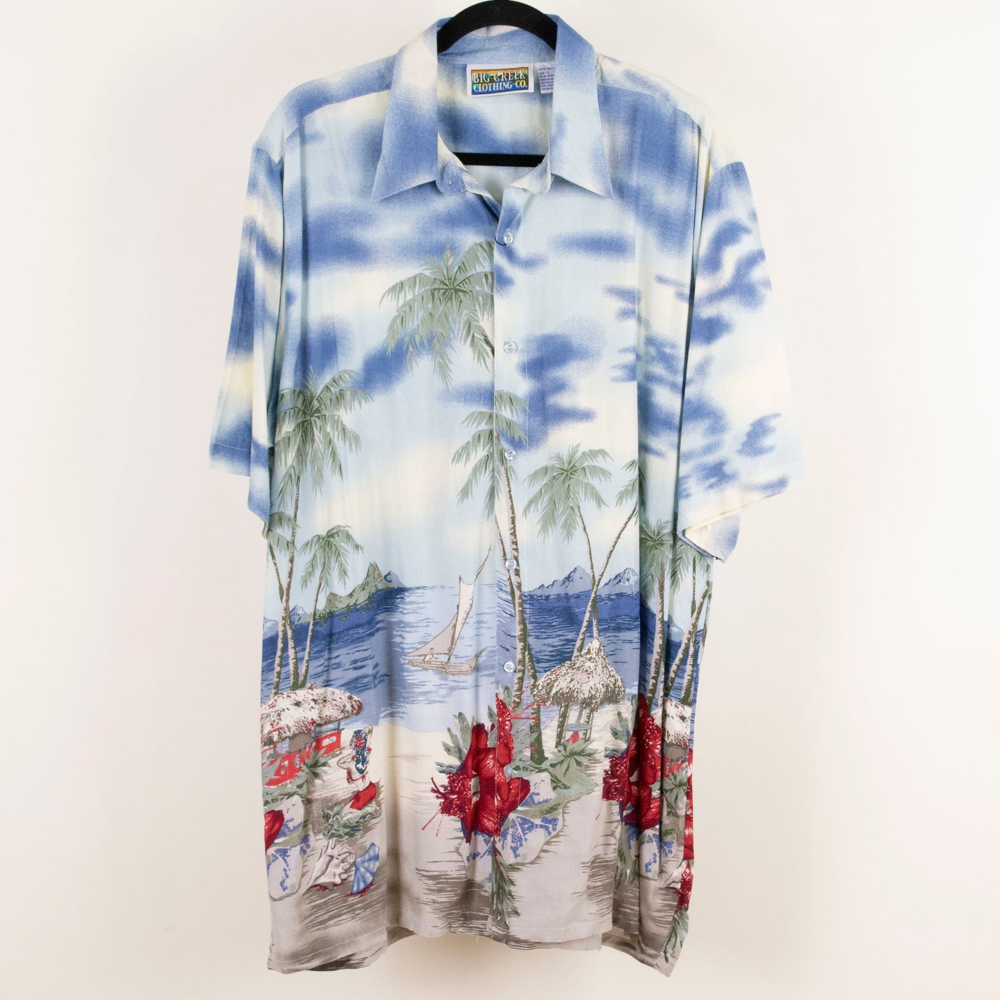 Camisa hawaiana azul (L) Big Creek