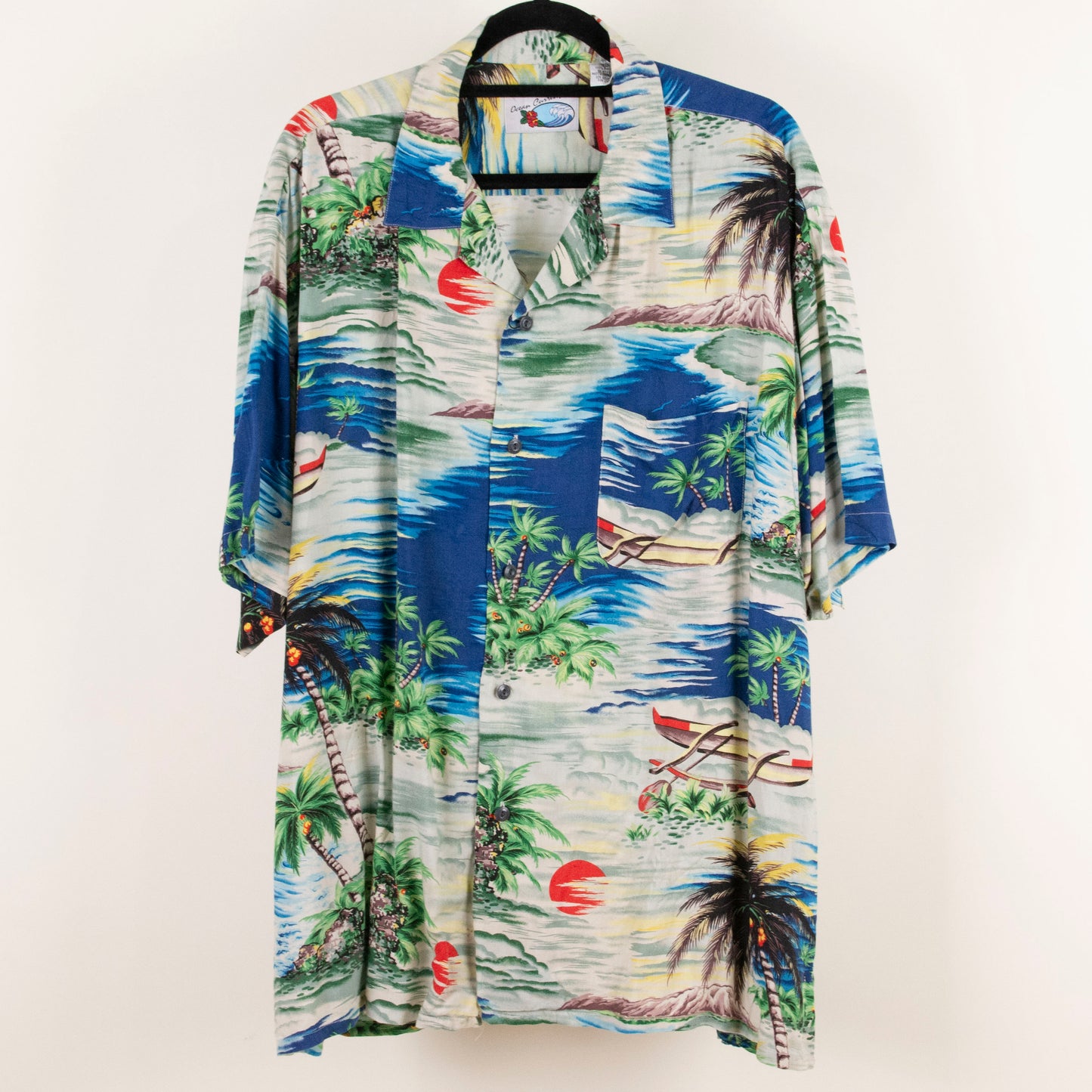 Camisa hawaiana azul (XL) Ocean Current