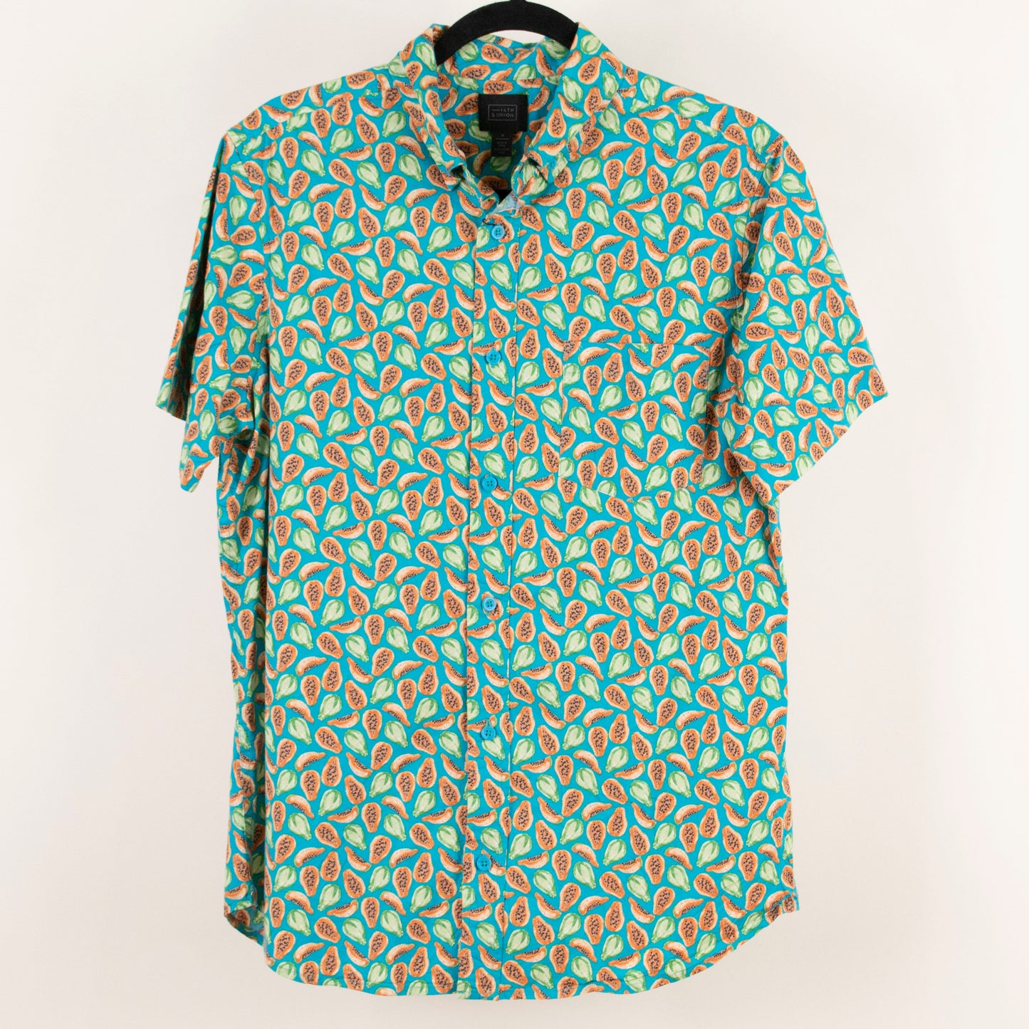 Camisa estampada azul (M) 14TH &Union