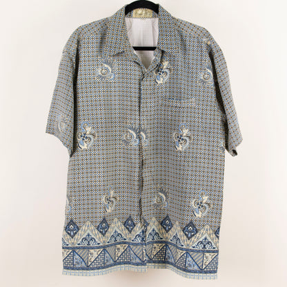 Camisa estampada azul (L) Damar Hade