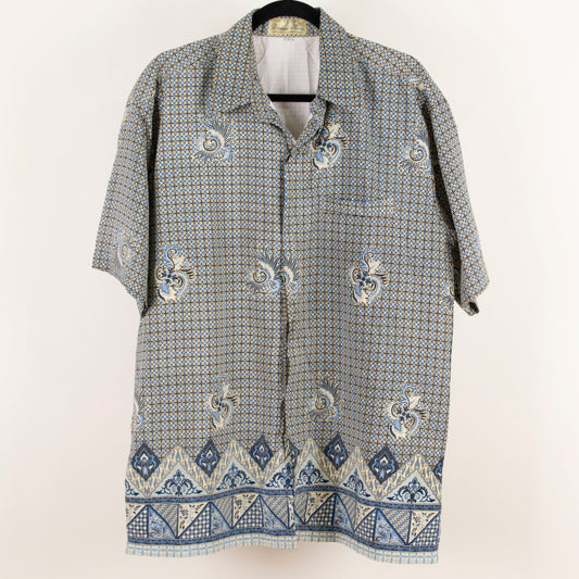 Camisa estampada azul (L) Damar Hade