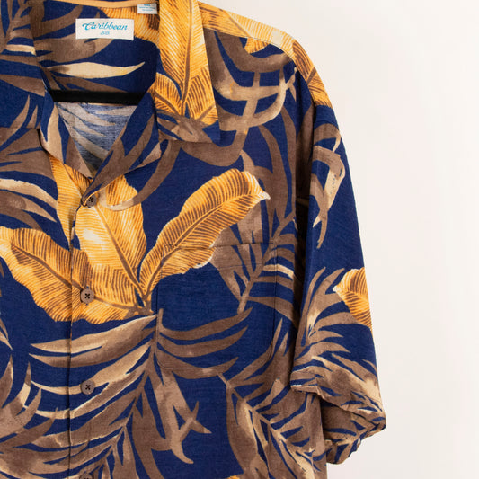 Camisa hawaiana azul marino (2XL) Caribbean