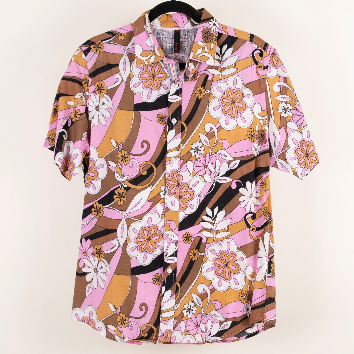 Camisa estampada rosa (M) Smash