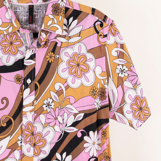 Camisa estampada rosa (M) Smash