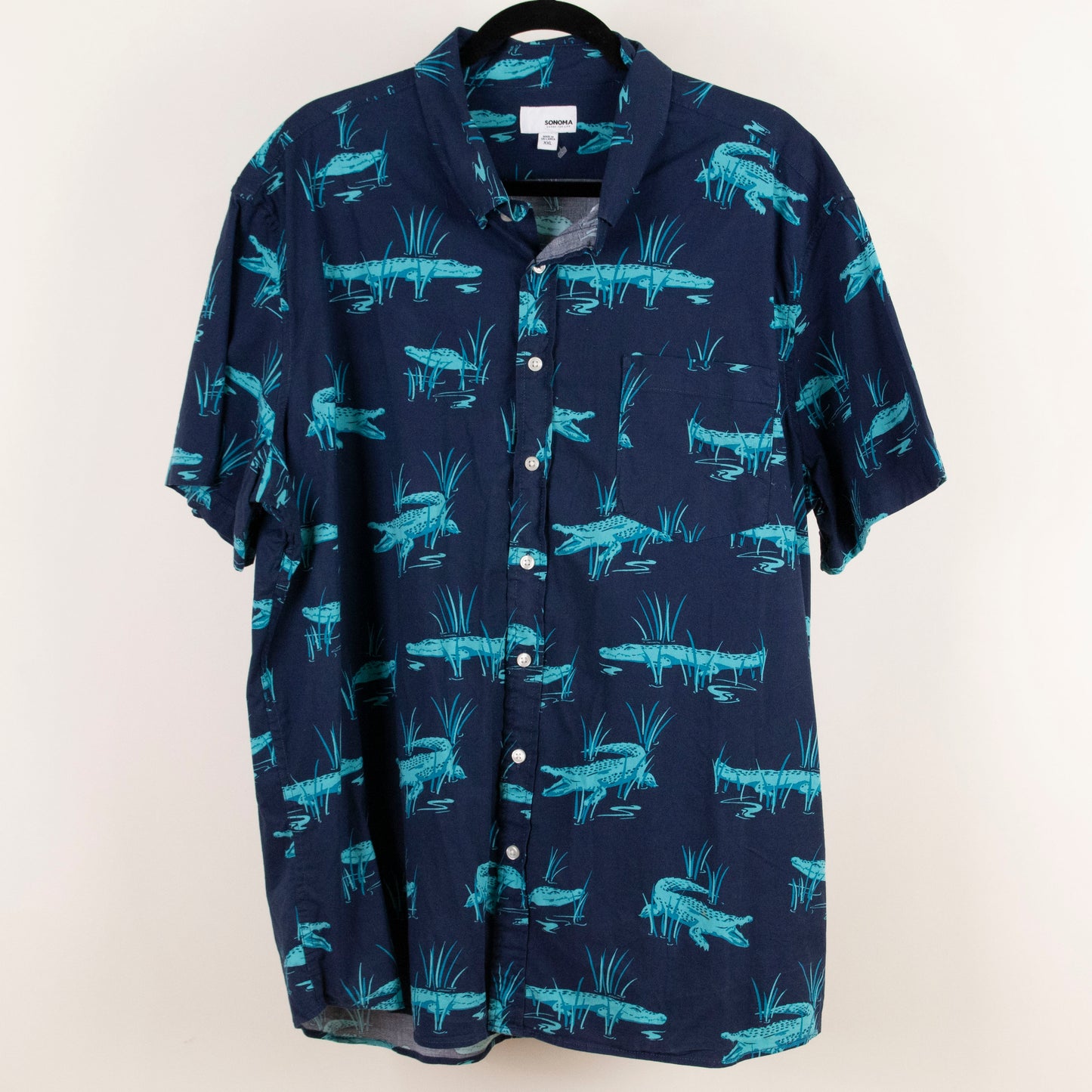 Camisa estampada azul marino (2XL) Sonoma