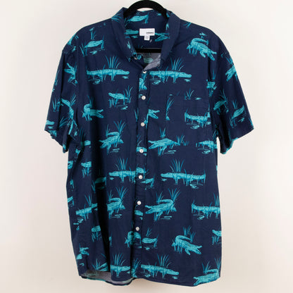Camisa estampada azul marino (2XL) Sonoma